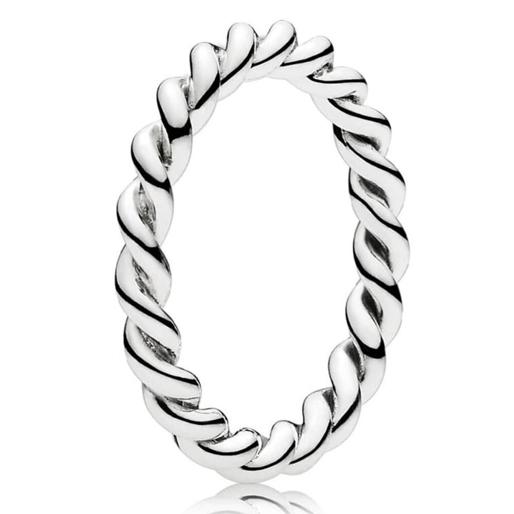 AUTHENTIC Retired Pandora Twist Swirling Band Ring (US Size 6)